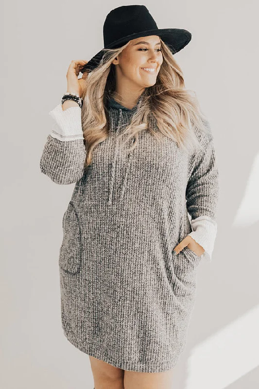 Vail Getaway Waffle Knit Sweater Dress Curves