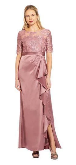 Party Dresses with Embroidered Paisley Patterns and Sequined Bodice for Ladies' Exotic and Glamorous LookAdrianna Papell AP1E205141 Long Formal Mother of the Bride Dress Party Dresses with Embroidered Paisley Patterns and Sequined Bodice for Ladies' Exotic and Glamorous LookAdrianna Papell AP1E205141 Long Formal Mother of the Bride Dress