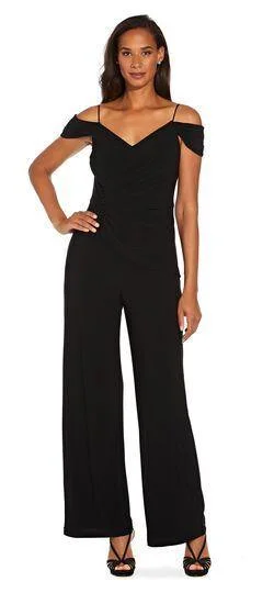 Party Dresses with Sheer Sleeve and Sequined Cuffs and Bow at the Waist for Ladies' Elegant and Sweet LookAdrianna Papell AP1E206048 Off Shoulder Pant Set Formal Party Dresses with Sheer Sleeve and Sequined Cuffs and Bow at the Waist for Ladies' Elegant and Sweet LookAdrianna Papell AP1E206048 Off Shoulder Pant Set Formal