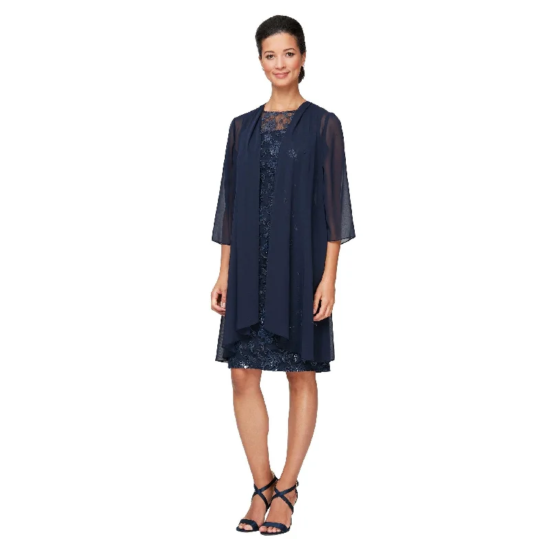 Party Dresses with Sequined Dots and Sheer Skirt for Ladies' Playful and Sultry LookAlex Evenings AE81171013 Short Cocktail Jacket Dress Party Dresses with Sequined Dots and Sheer Skirt for Ladies' Playful and Sultry LookAlex Evenings AE81171013 Short Cocktail Jacket Dress