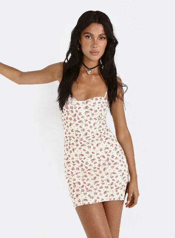 Party Dresses with Pleated Tulle Skirt and Sequined Geometric Shapes for Ladies' Princess and Modern LookBelladonna Mini Dress Pink Multi / Floral Party Dresses with Pleated Tulle Skirt and Sequined Geometric Shapes for Ladies' Princess and Modern LookBelladonna Mini Dress Pink Multi / Floral