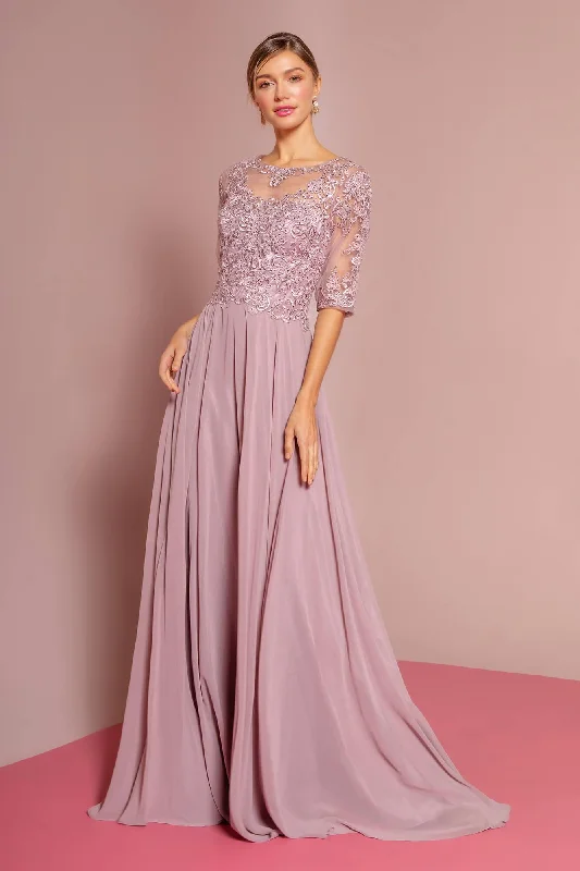 Party Dresses with Embroidered Tribal Patterns and Satin Sash for Ladies' Cultural and Stylish LookChiffon Mother of the Bride Long Dress Formal Party Dresses with Embroidered Tribal Patterns and Satin Sash for Ladies' Cultural and Stylish LookChiffon Mother of the Bride Long Dress Formal