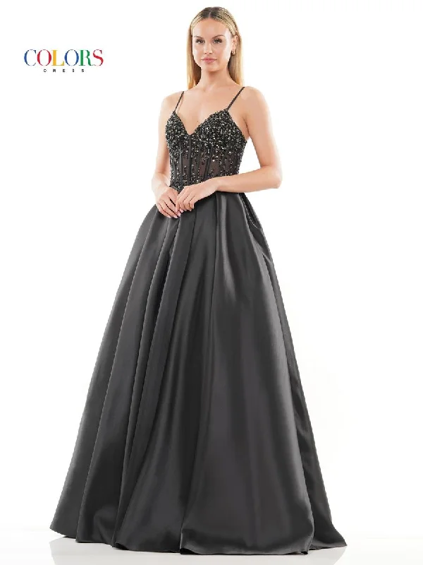 Party Dresses with Satin Trimmed Collar and Ruffled Hem for Ladies' Classic and Girly LookColors Dress Dress 3244