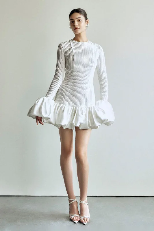 Plaid Party Dresses with Satin Trim for Ladies' Preppy and Stylish VibeDauphine Drop Waist Flute Sleeved Taffeta Mini Dress Plaid Party Dresses with Satin Trim for Ladies' Preppy and Stylish VibeDauphine Drop Waist Flute Sleeved Taffeta Mini Dress