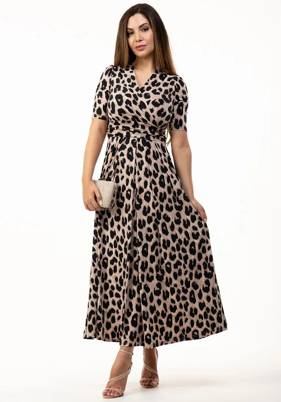 Party Dresses with Embroidered Paisley Patterns and Sequined Bodice for Ladies' Exotic and Glamorous LookJolie Moi Beatrice Leopard Print Jersey Maxi Dress, Multi Party Dresses with Embroidered Paisley Patterns and Sequined Bodice for Ladies' Exotic and Glamorous LookJolie Moi Beatrice Leopard Print Jersey Maxi Dress, Multi