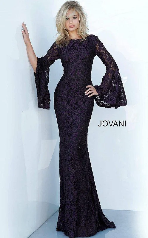 Party Dresses with Ruffled Sleeves and High Neck for Ladies' Dramatic and Elegant LookJovani 03352 Long Formal Fitted Prom Gown Party Dresses with Ruffled Sleeves and High Neck for Ladies' Dramatic and Elegant LookJovani 03352 Long Formal Fitted Prom Gown