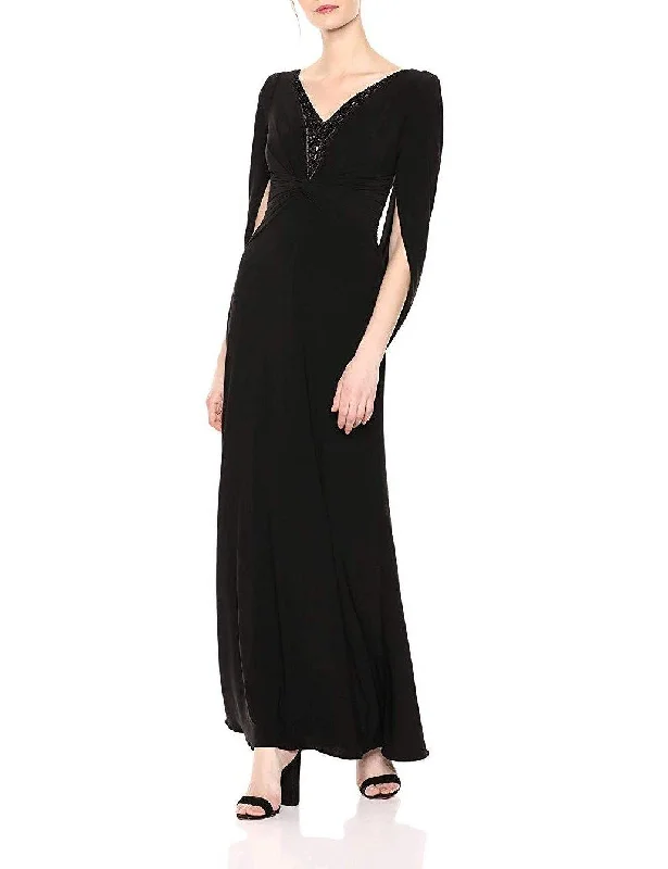 Party Dresses with Embroidered Birds and Sequined Floral Motifs for Ladies' Nature Inspired and Elegant LookAdrianna Papell AP1E204664 Long V Party Dresses with Embroidered Birds and Sequined Floral Motifs for Ladies' Nature Inspired and Elegant LookAdrianna Papell AP1E204664 Long V
