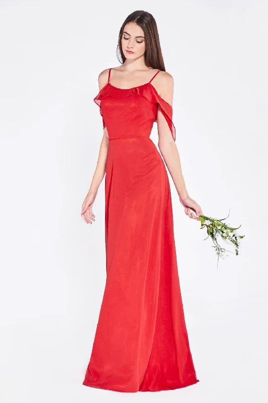 Party Dresses with Lace Insertions on the Skirt and Beaded Waistband and Ruffled Hem for Ladies' Feminine and Flirty LookCinderella Divine CD1018 Long Formal Dress Off Shoulder Bridesmaid Party Dresses with Lace Insertions on the Skirt and Beaded Waistband and Ruffled Hem for Ladies' Feminine and Flirty LookCinderella Divine CD1018 Long Formal Dress Off Shoulder Bridesmaid