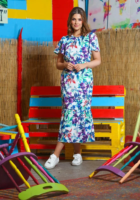 Sleeveless Chiffon Party Dresses with Slit for Ladies' Cocktail PartiesRant & Rave Andrea Floral Print Tea Dress, Multi Sleeveless Chiffon Party Dresses with Slit for Ladies' Cocktail PartiesRant & Rave Andrea Floral Print Tea Dress, Multi