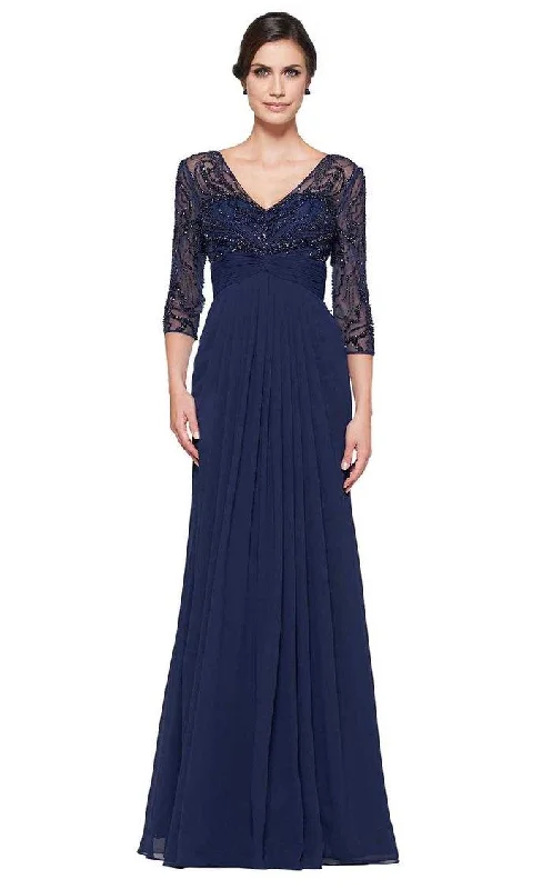 Tiered Party Dresses with Floral Applique for Ladies' Garden PartiesRina Di Montilla Long Mother of the Bride Dress Tiered Party Dresses with Floral Applique for Ladies' Garden PartiesRina Di Montilla Long Mother of the Bride Dress