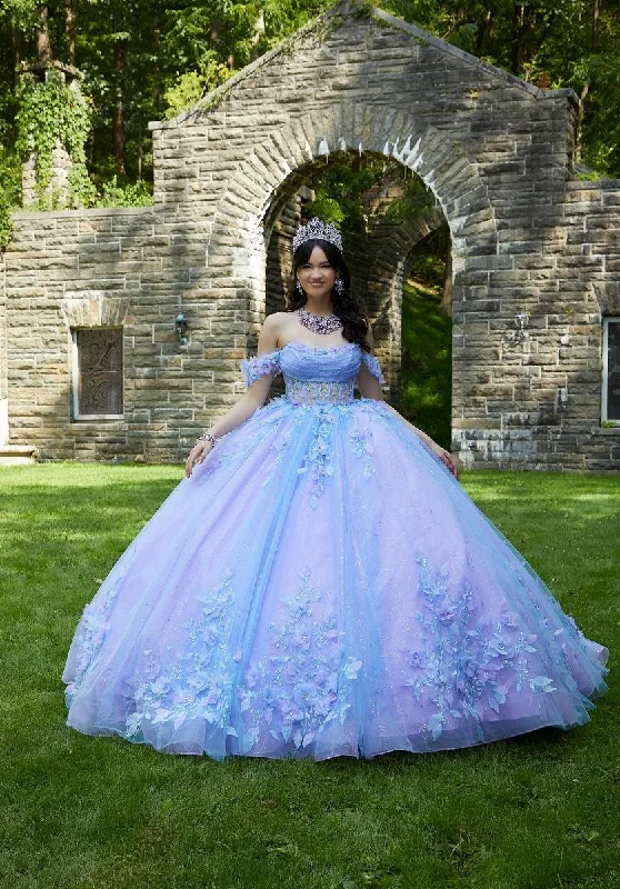 Party Dresses with Sheer Sleeve and Sequined Cuffs and Embroidered Bodice for Ladies' Elegant and Sparkly LookVizcaya by Morilee 3D Floral Quince Dress 89448 Party Dresses with Sheer Sleeve and Sequined Cuffs and Embroidered Bodice for Ladies' Elegant and Sparkly LookVizcaya by Morilee 3D Floral Quince Dress 89448