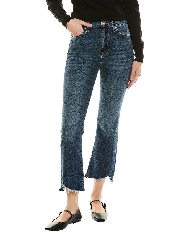 Denim jeans for a countryside getaway for a laid - back and rustic look7 For All Mankind Deep Souil High-Rise Slim Kick Jean