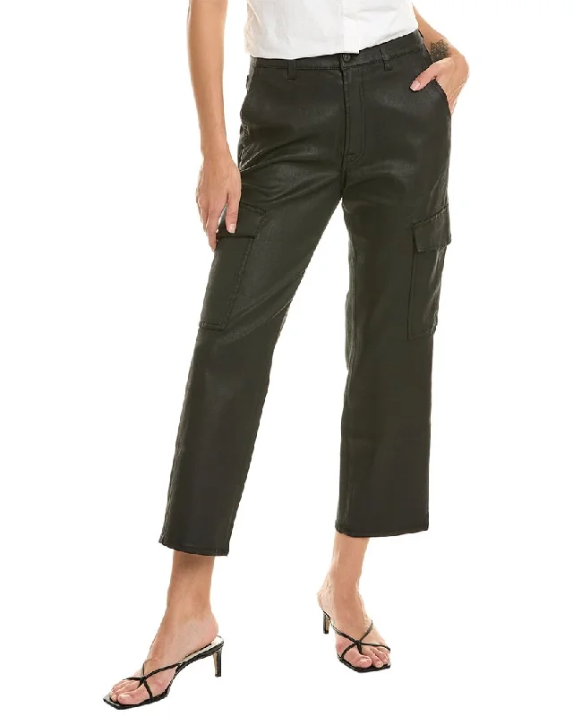 Denim jeans for a countryside getaway for a laid - back and rustic look7 For All Mankind Logan Coated Black Cargo Jean