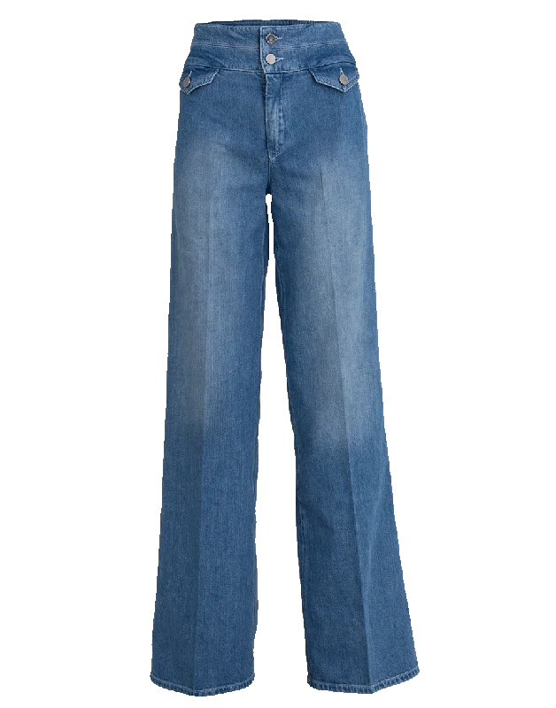 Moisture - wicking denim jeans for active wear and sports70'S Wide Leg Jean