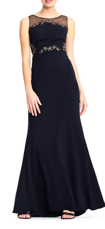 Embroidered Party Dresses with Metallic Thread for Ladies' Cultural FestivalsAdrianna Papell AP1E202366 Long Formal Sleeveless Mesh Dress Embroidered Party Dresses with Metallic Thread for Ladies' Cultural FestivalsAdrianna Papell AP1E202366 Long Formal Sleeveless Mesh Dress