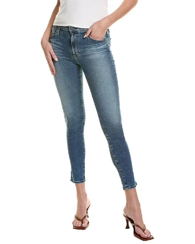 Quick - drying denim jeans for outdoor activities and travelAG Jeans The Farrah Spiritual High-Rise Skinny Ankle Cut