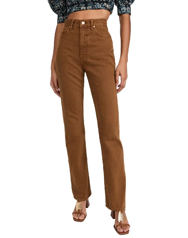 High - rise denim jeans with a tummy - control panel for a more comfortable fitAgnes Jeans In Umber Wash