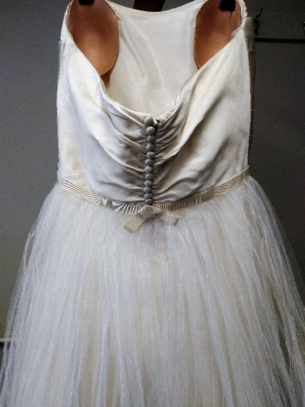 Wedding Dresses with Sequined Stripes and Sheer Back and Embroidered Birds and Belt for a Bold and Nature Inspired LookAmsale Callista Wedding Dresses with Sequined Stripes and Sheer Back and Embroidered Birds and Belt for a Bold and Nature Inspired LookAmsale Callista