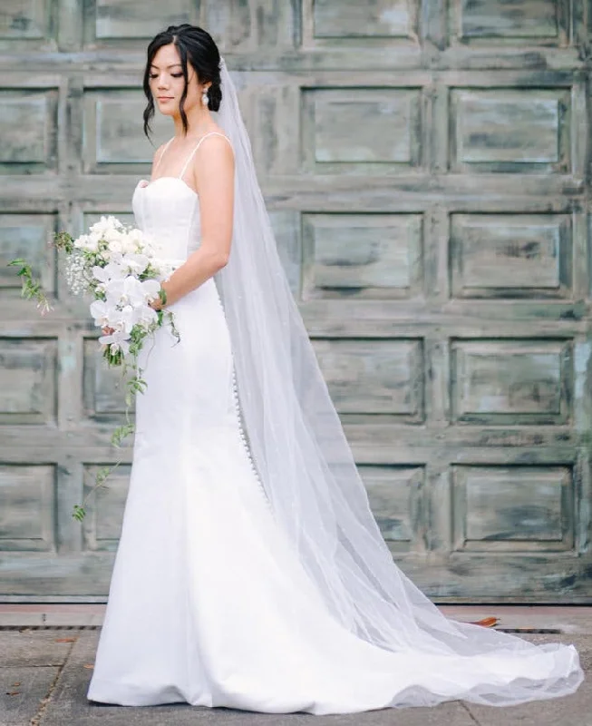 Satin Wedding Dresses with Embroidered Bodice and Tulle Skirt for a Timeless LookAmsale Millie Satin Wedding Dresses with Embroidered Bodice and Tulle Skirt for a Timeless LookAmsale Millie