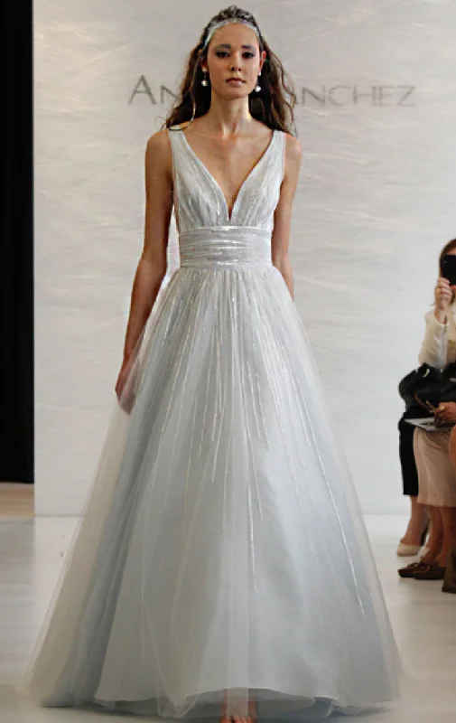 Wedding Dresses with Metallic Studs and Leather Trim and Sequined Belt for an Edgy and Rocker LookAngel Sanchez Something Blue Wedding Dresses with Metallic Studs and Leather Trim and Sequined Belt for an Edgy and Rocker LookAngel Sanchez Something Blue