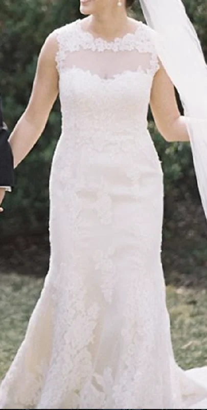 Wedding Dresses with Sequined Floral Motifs and Satin Ribbon Detailing and Lace Trim for an Elegant and Delicate LookAnne Barge Victoire Wedding Dresses with Sequined Floral Motifs and Satin Ribbon Detailing and Lace Trim for an Elegant and Delicate LookAnne Barge Victoire