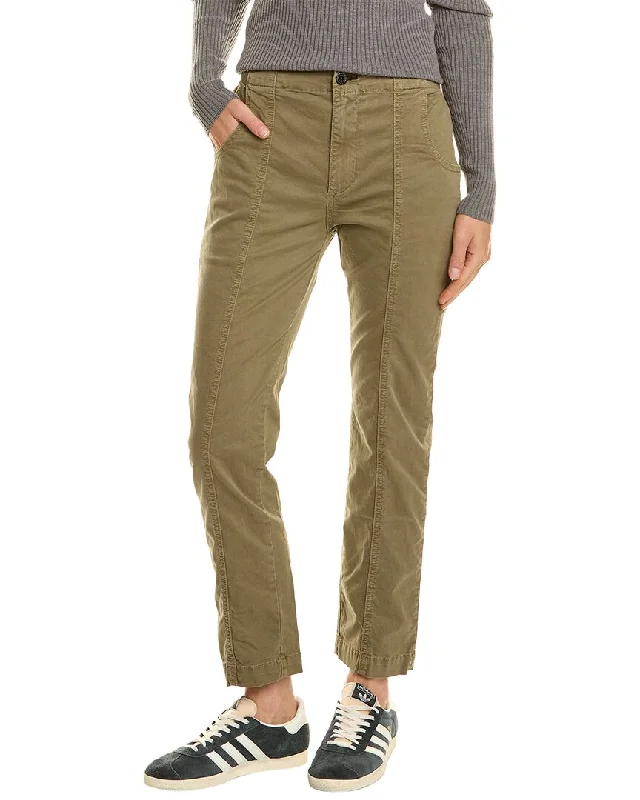 Back - pocket - embroidered denim jeans with intricate designs for a decorative detailASKK NY Olive Good Times Jean