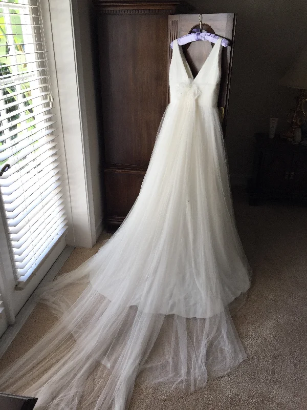 Princess Style Wedding Dresses with Tulle Overlay and Floral EmbroideryAugusta Jones Isala Princess Style Wedding Dresses with Tulle Overlay and Floral EmbroideryAugusta Jones Isala