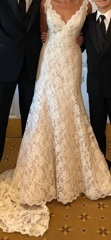Mermaid Style Tulle Wedding Dresses with Sequined Skirt for Glamorous BridesAugusta Jones Stephanie Mermaid Style Tulle Wedding Dresses with Sequined Skirt for Glamorous BridesAugusta Jones Stephanie