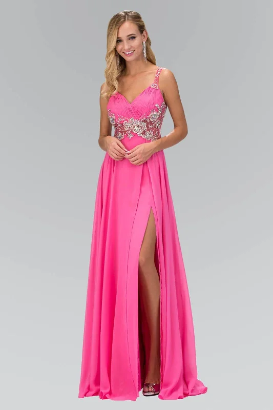 Party Dresses with Lace and Tulle Combo and Bow Accents for Ladies' Fairy Tale LookBeaded Chiffon Long Prom Dress Formal Party Dresses with Lace and Tulle Combo and Bow Accents for Ladies' Fairy Tale LookBeaded Chiffon Long Prom Dress Formal