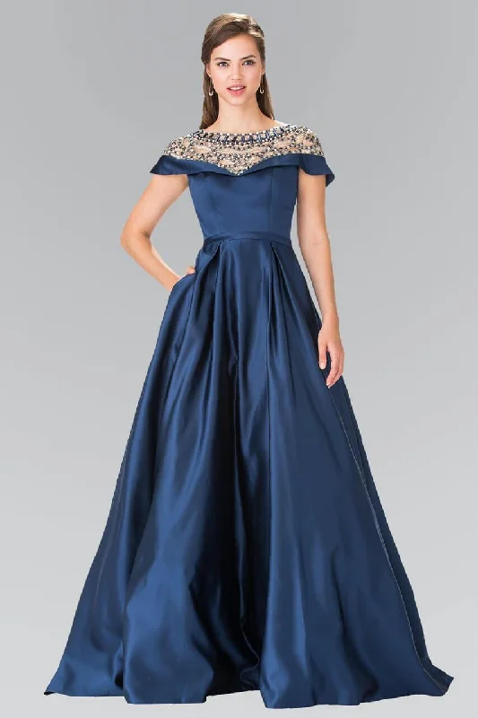 Party Dresses with Sheer Panels and Beaded Trim and Embroidered Paisley Patterns for Ladies' Sultry and Exotic LookProm Long Cap Sleeve Evening Ball Gown with Pockets Party Dresses with Sheer Panels and Beaded Trim and Embroidered Paisley Patterns for Ladies' Sultry and Exotic LookProm Long Cap Sleeve Evening Ball Gown with Pockets