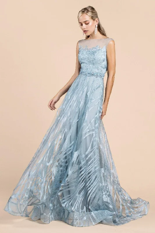 Organza Party Dresses with Sparkly Appliques for Ladies' Delicate and Dreamy LookAndrea & Leo CDA0106 Butterfly Wing Long Prom Dress Organza Party Dresses with Sparkly Appliques for Ladies' Delicate and Dreamy LookAndrea & Leo CDA0106 Butterfly Wing Long Prom Dress
