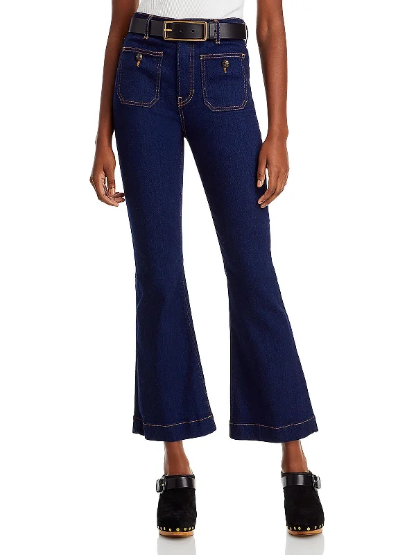 Denim jeans for a job interview in a creative or casual - dress - code fieldCarson Womens Denim Flare Ankle Jeans