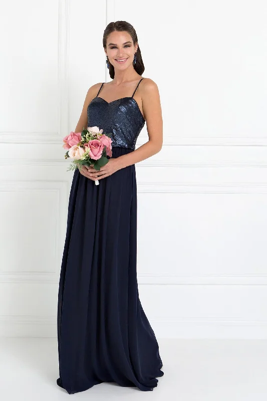 Party Dresses with Beaded Floral Wreath on the Bodice and Tulle Skirt for Ladies' Delicate and Festive LookProm Long Chiffon Spaghetti Strap Evening Dress