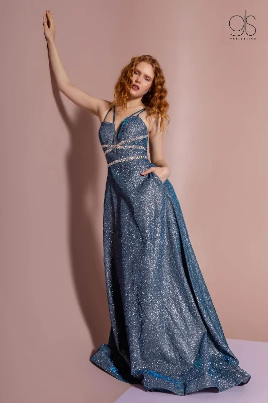 Party Dresses with Sequined Stripes and Sheer Back for Ladies' Bold and Sexy LookProm Long Formal Evening Metallic Dress Party Dresses with Sequined Stripes and Sheer Back for Ladies' Bold and Sexy LookProm Long Formal Evening Metallic Dress