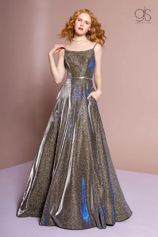 Party Dresses with Sequined Star Motifs and Sheer Sleeve for Ladies' Celestial and Elegant LookProm Long Dress with Pockets Strap Ball Gown Party Dresses with Sequined Star Motifs and Sheer Sleeve for Ladies' Celestial and Elegant LookProm Long Dress with Pockets Strap Ball Gown