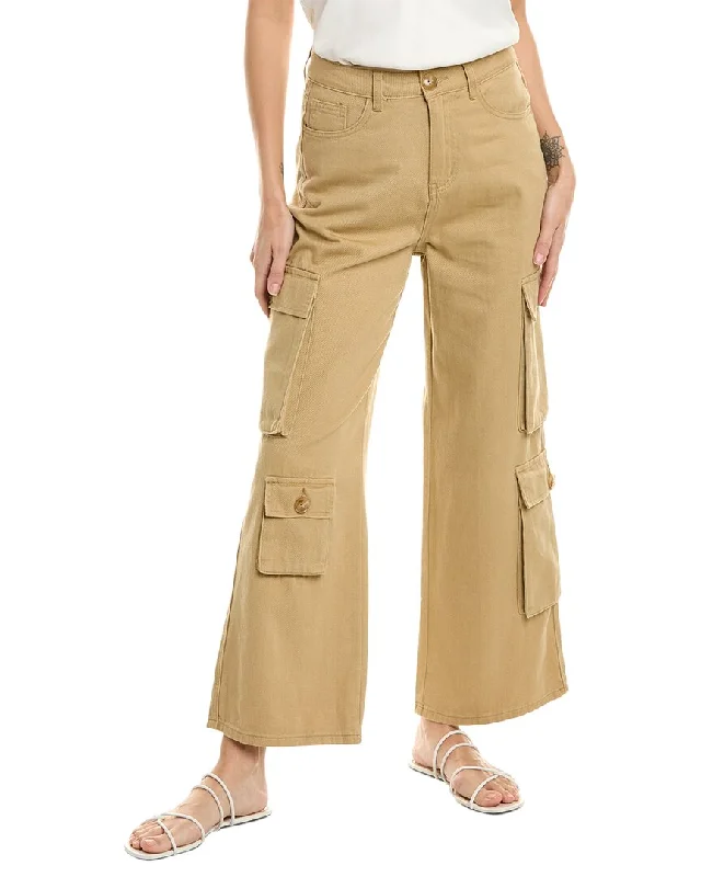 Loose - fit denim jeans for a laid - back and casual style suitable for everyday wearGracia Olive Baggy Cargo Jean