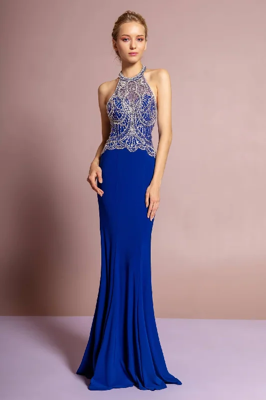 Long Party Dresses with Train for Ladies' Red Carpet EventsProm Long Halter Dress Beaded Bodice Evening Gown Long Party Dresses with Train for Ladies' Red Carpet EventsProm Long Halter Dress Beaded Bodice Evening Gown