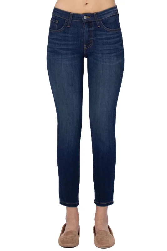 Button - fly denim jeans in a traditional Western styleHandsand Relaxed Fit Jean In Dark Denim