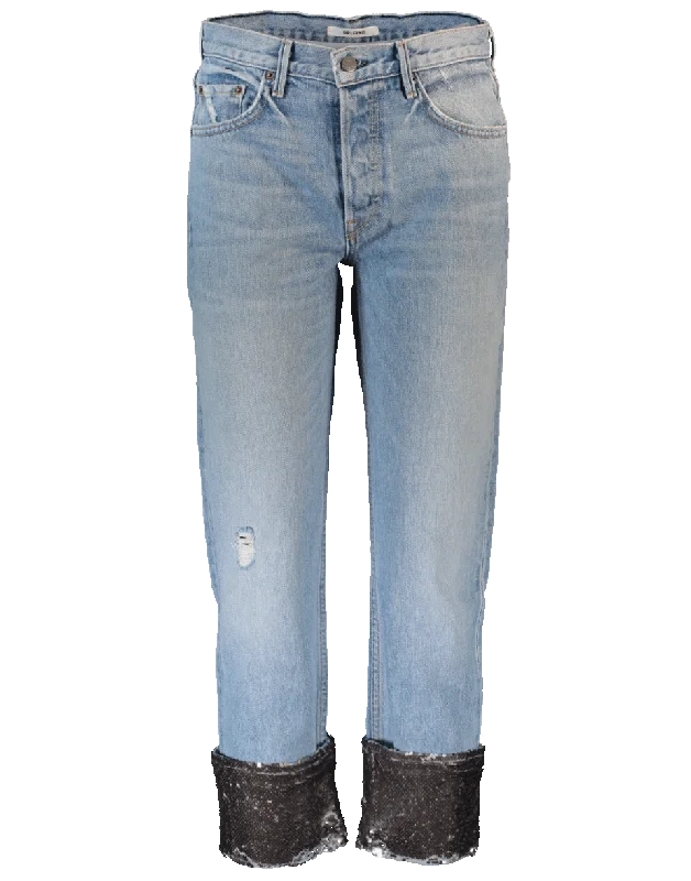 Luxury denim jeans made from premium materials like Japanese selvedge denimHelena Jean