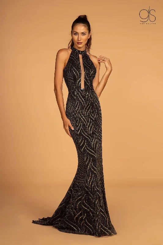 Party Dresses with Ruffled Sleeveless Top and Embroidered Skirt for Ladies' Dramatic and Artistic LookLong Halter Evening Prom Black Tie Dress Party Dresses with Ruffled Sleeveless Top and Embroidered Skirt for Ladies' Dramatic and Artistic LookLong Halter Evening Prom Black Tie Dress