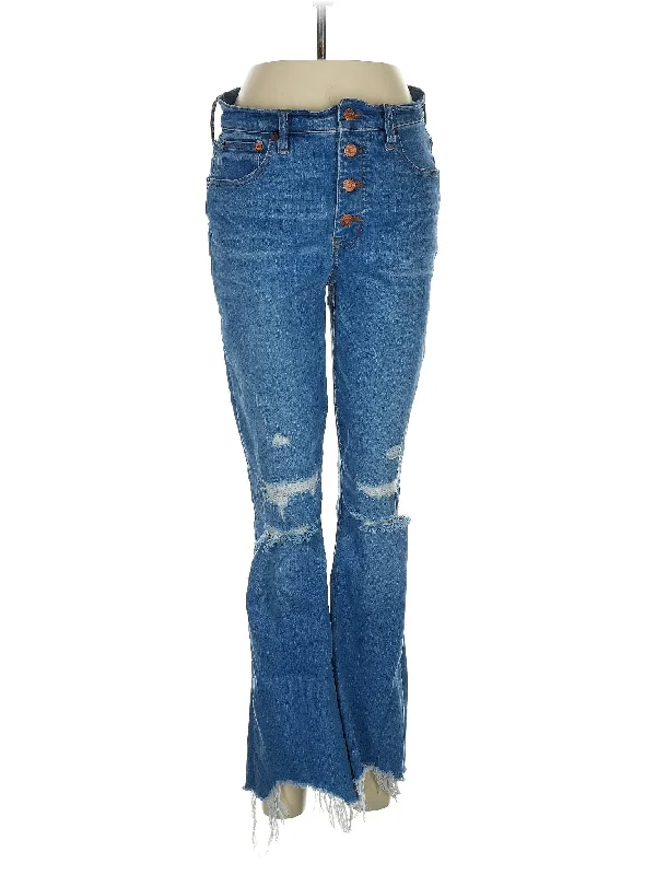 Denim jeans for a camping adventure to withstand the elementsHigh-Rise Bootleg Jeans
