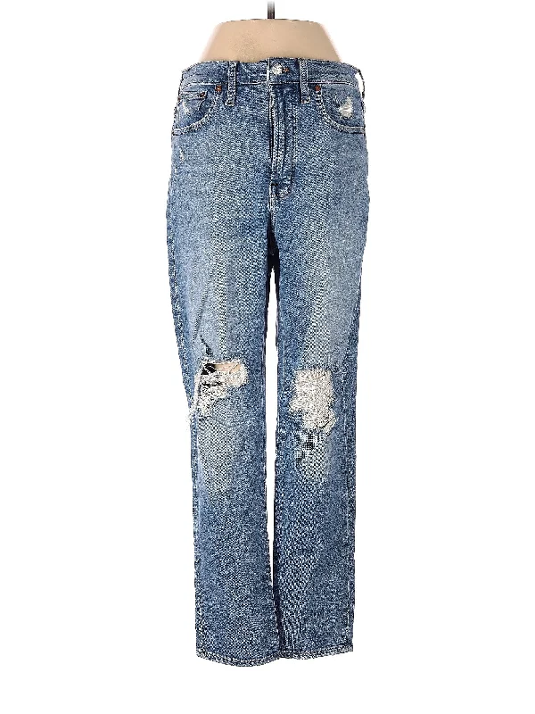 Back - pocket - embroidered denim jeans with intricate designs for a decorative detailHigh-Rise Boyjeans Jeans