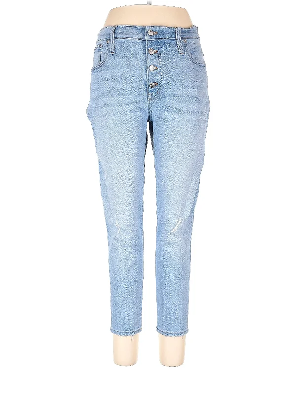 High - waisted wide - leg distressed denim jeans for a trendy and edgy lookHigh-Rise Boyjeans Jeans in Light Wash