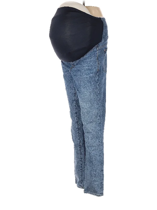 Denim jeans with a raw - edge hem for a rugged and unfinished lookHigh-Rise Skinny Jeans