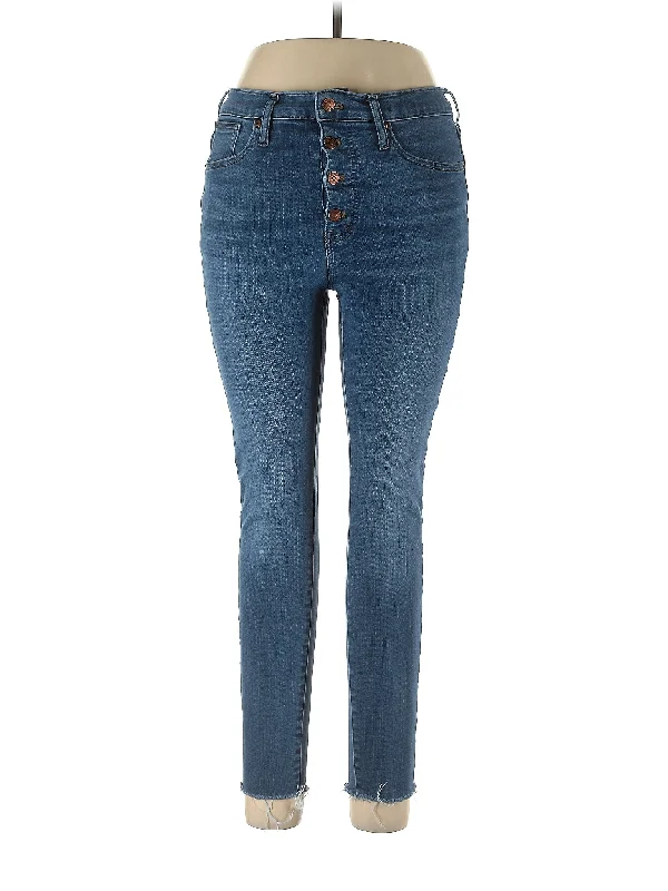 Denim jeans for a bohemian - themed outfit with flowy tops and ethnic accessoriesHigh-Rise Skinny Jeans in Medium Wash