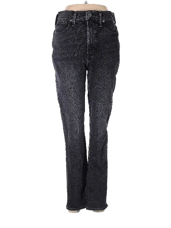 Dark - wash denim jeans with a sleek and sophisticated look for formal occasionsHigh-Rise Straight-leg Jeans in Dark Wash