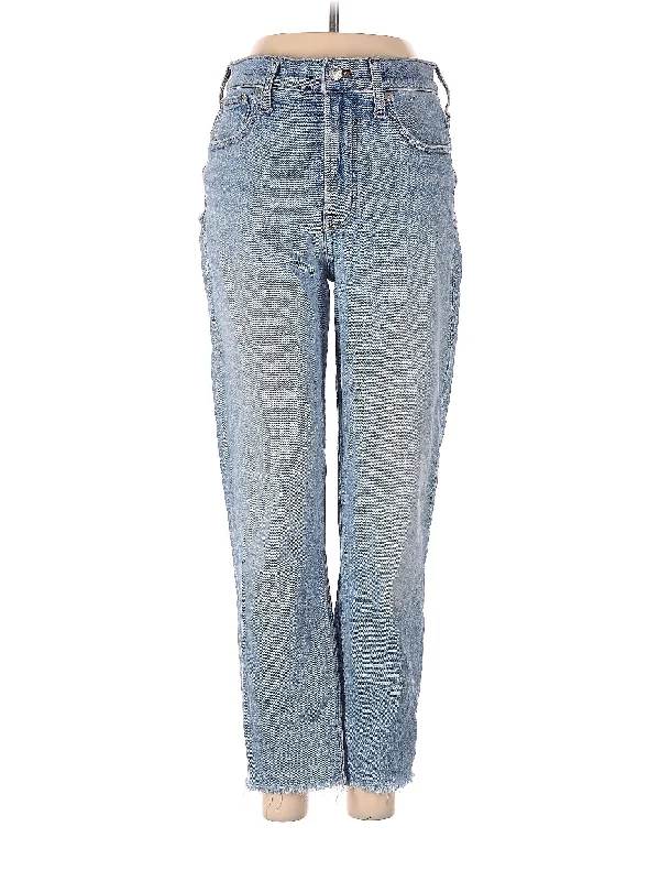Organic cotton denim jeans for an eco - friendly and sustainable choiceHigh-Rise Straight-leg Jeans in Light Wash