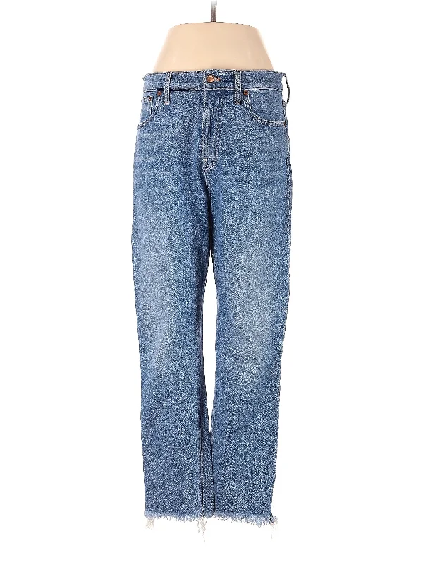 Belt - looped denim jeans with wide belt loops to fit statement beltsHigh-Rise Straight-leg Jeans in Medium Wash