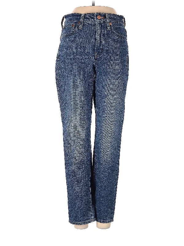 Denim jeans for a night out at a club or party with a trendy outfitHigh-Rise Straight-leg Jeans in Medium Wash