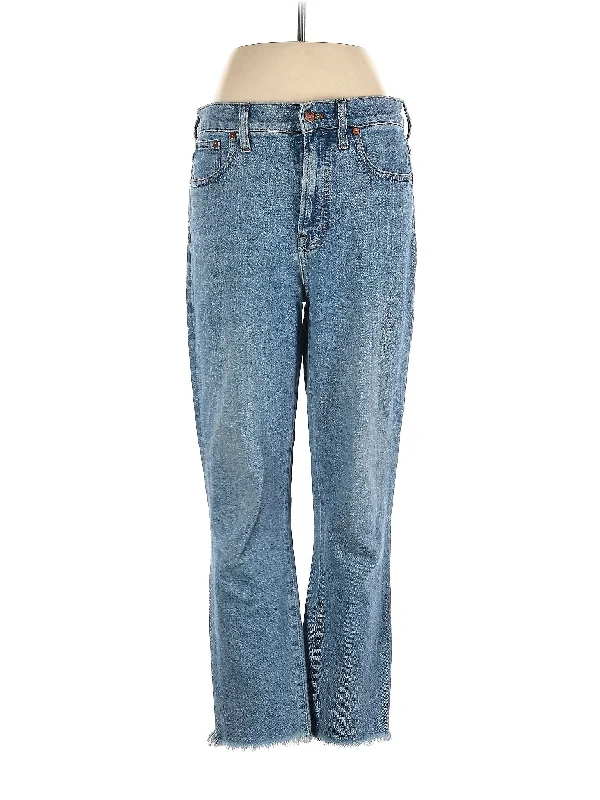 Organic cotton denim jeans for an eco - friendly and sustainable choiceHigh-Rise Straight-leg Jeans in Medium Wash